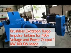 Brushless Excitation Turgo Impulsturbine für 400v Spannung und Leistung 1 KW 100 KW Hergestellt