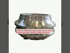 50 kW bis 5000 kW Ausgangsleistung Francis Wasserkraftanlage mit 1,8 M3/s Auslaufstrom
