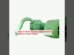 Ein- oder Mehrstrahl-Pelton-Wasserrad für maximale Leistung