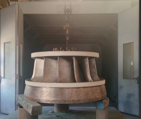 100KW Francis Wasserturbine mit Spiralgehäuse aus Kohlenstoffstahl und Führungsschleifer