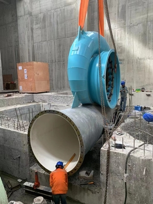 2 M3/s Einlassdurchfluss Francis Hydroturbine mit Spiralgehäuse aus Kohlenstoffstahl Q345