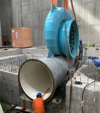 1m3/s 20m Kopf Horizontale Edelstahlführung Vane Francis Wasserkraftanlage