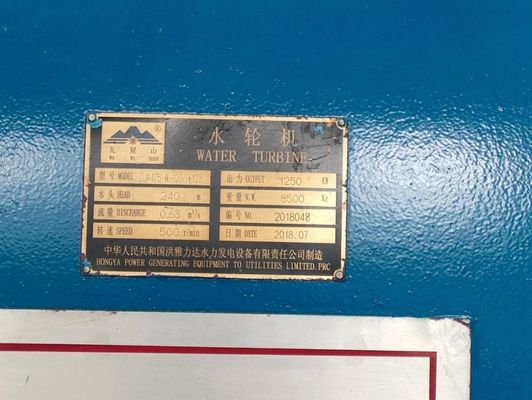 1250kw Pelton-Wasserturbinengenerator