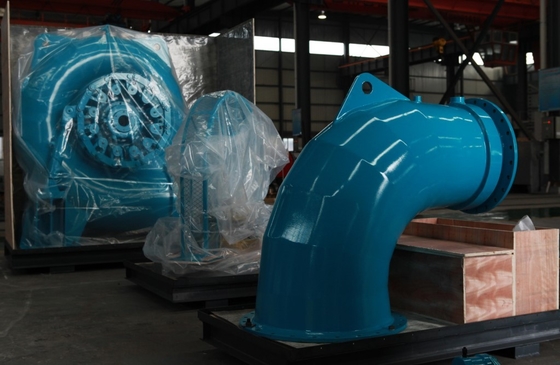 Leistungsfähigkeit 200kw Mini Horizontal Hydro Turbine 30m Wassersäule-85%