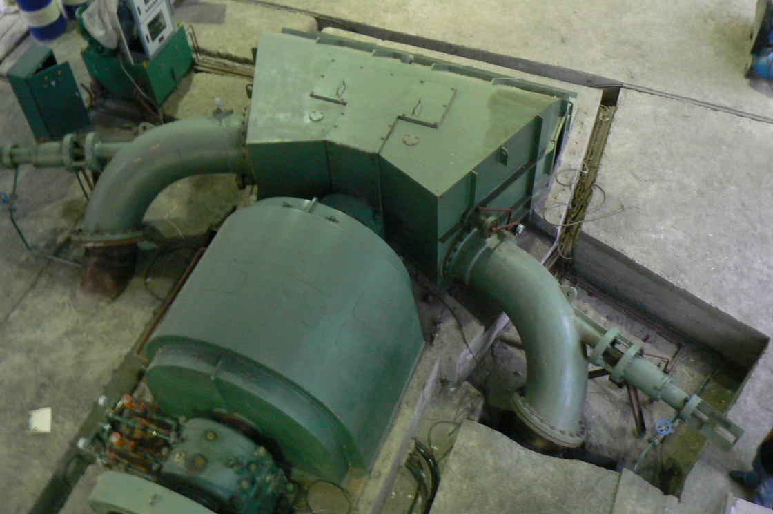 1000 Rpm 3000 Rpm Betriebsgeschwindigkeit Turgo Impulsturbine für Wasserfluss 0,85 M3/s