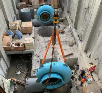 Edelstahlspirale Verpackung Horizontale Francis-Turbine für Hochleistungswasserkraftwerke