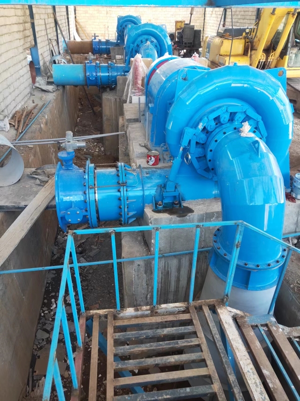 20-200m Kopf Kohlenstoffstahl Spiralkasten Hydroturbine mit horizontaler Francis-Turbine