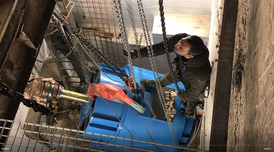 350 KW Wasserkraftanlage Aufstellung der vertikalen Welle