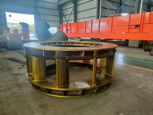 Kaplan-Hydro-Turbine mit 2-50 MW Nennleistung, ausgestattet mit verstellbaren Leitschaufeln und Edelstahl-Laufradblättern für effiziente hydraulische Energieerzeugung